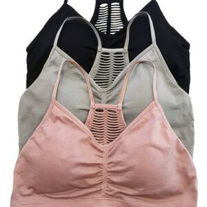 Seamless Racerback Bralette - Black